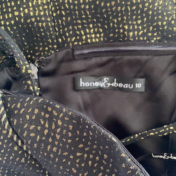 Honey & Beau Metallic/Shimmer Bodycon Dress AU 10 - Picture 11 of 11